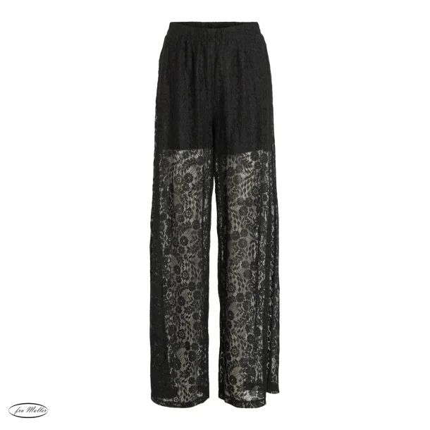 VILA Viselly lace pants sort