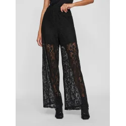 VILA Viselly lace pants sort