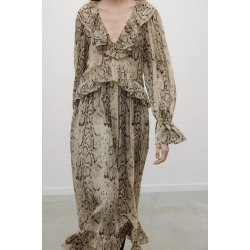 The New Society Isley dress snake print
