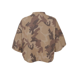 BCALLY loose shirt camouflage brown